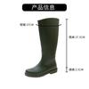 Stylish and simple tall rain boots women's waterproof and non-slip water boots wear-resistant outer water shoes kitchen work sleeve women's shoes