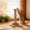 Pet Cat Toy Solid Wood Cat Turntable Funny Cat Stick Balls Durable Sisal Scratching Board Cat Supplies Cat Grab Column
