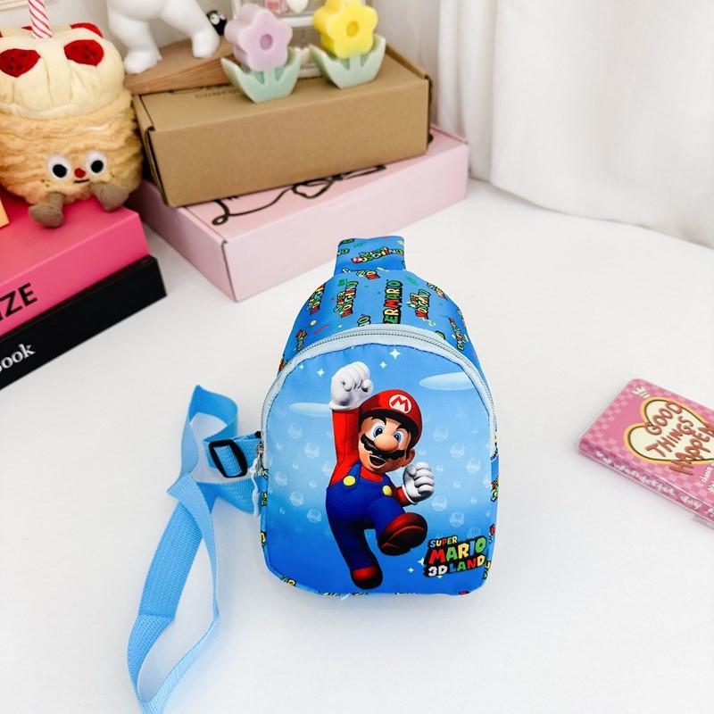 Cartoon Super Mario Bros Pattern Kids Single Shoulder Crossbody Chest Bag Gift