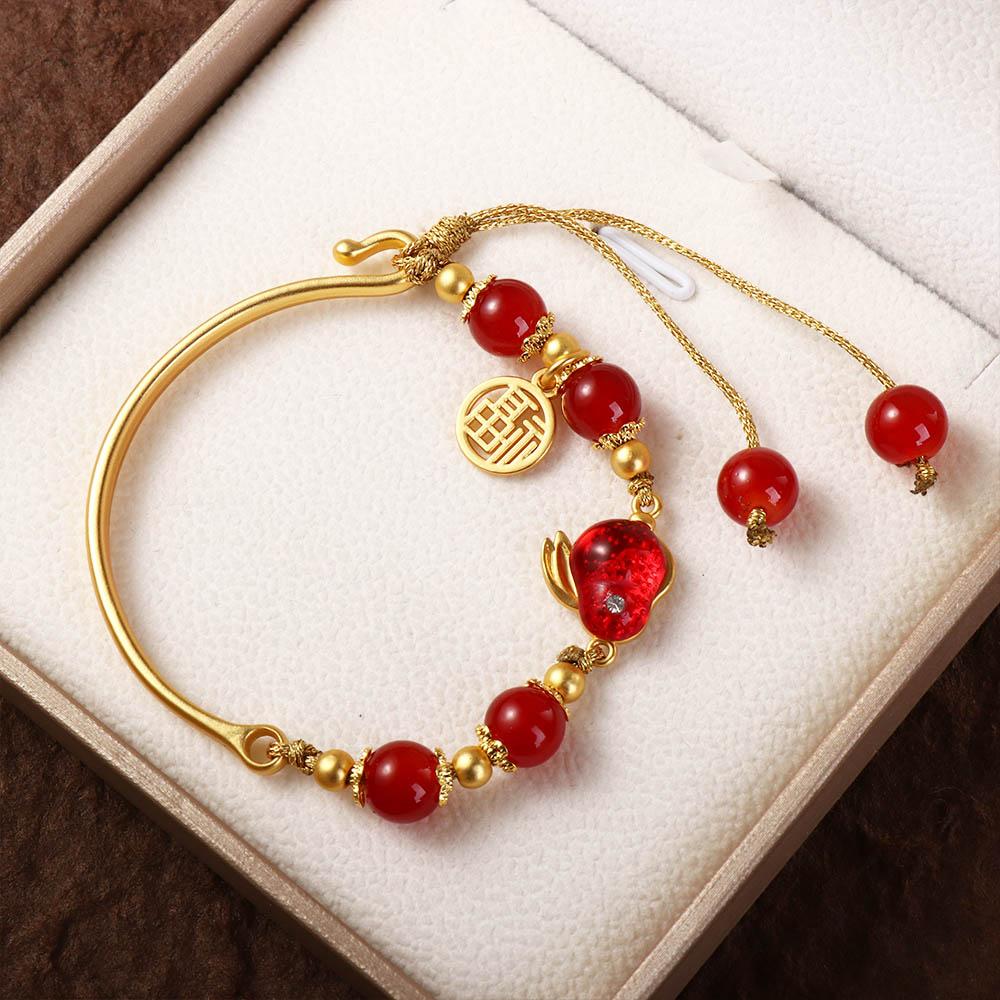 Moon Stone Elastic Girl Gifts Women Bracelet Chinese Style Bracelet Hand Rope Fashion Jewelry