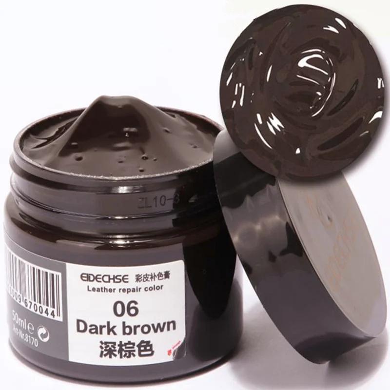 50ml Car Leather Paint Seat Care Liquid For Auto Leather Refurbish Repair Tool For Shoe Sofa Coats Holes Scratch Crack 20 Colors