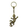 Dinosaur Animal Prehistoric Creature Pendant Antique Bronze Metal Keychain with 30mm Ring for Women High Quality