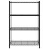 Étagère de rangement - VIDAXL - 4 niveaux - Noir - 90x35x137 cm - Capacité 200 kg