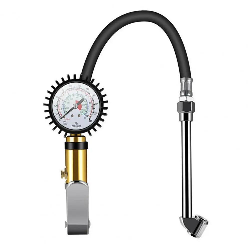 

0-220PSI Автомобільний Мотоциклетний Багатофункціональний Манометр для Контролю Тиску в Шинах Тестер Компресорний Манометр Циферблатний Манометр Насос для Накачування Інструменти чорний