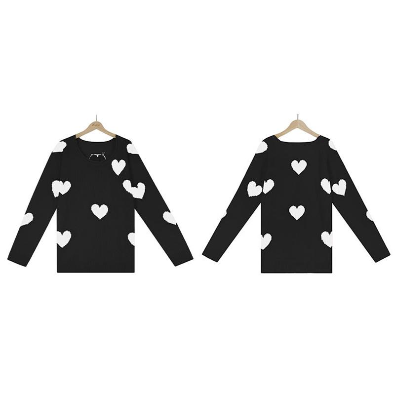 Женские свободные свитера с V-образным вырезом в форме сердца — фото 8