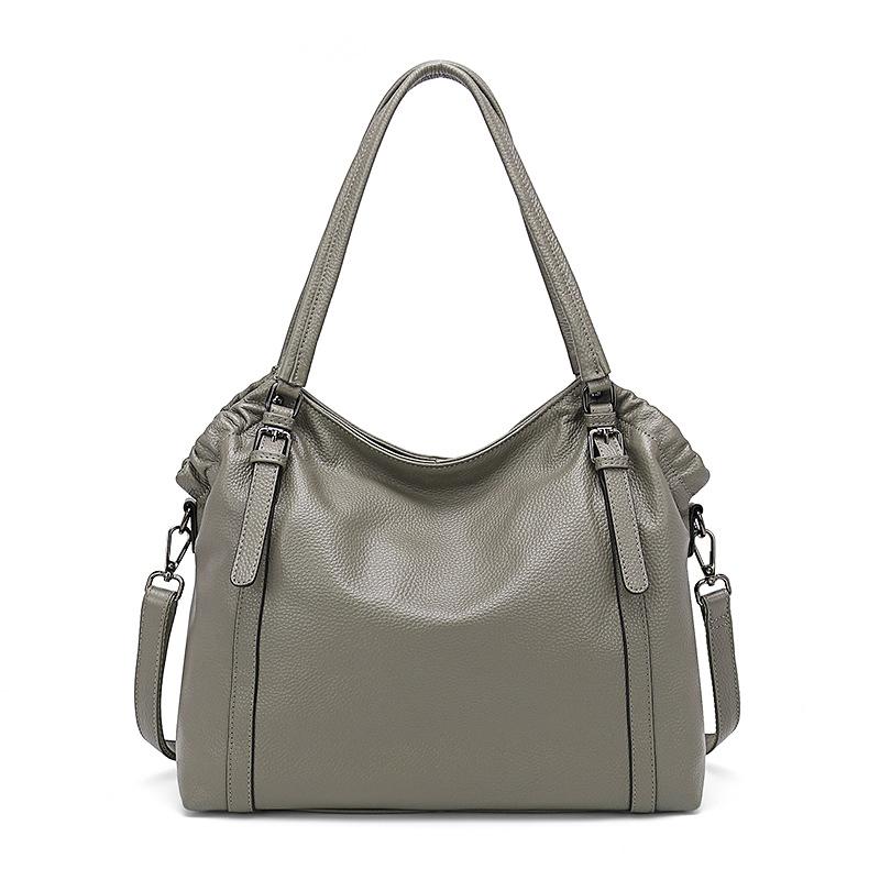 Zency Модная женская сумка через плечо из 100% натуральной кожи Сумка-хобо темно-красного — фото 9