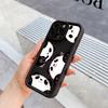 Pandas Pattern Soft TPU Phone Case for iPhone 17 Air 16 15 14 Pro Max Plus 13 12 Mini 8 7 X Xs Back Cover