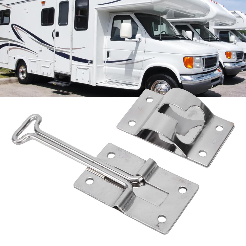 RV Door Holder Stainless Steel T Trailer Door Holder Catch for Trailers Camping Vehicle Trucks