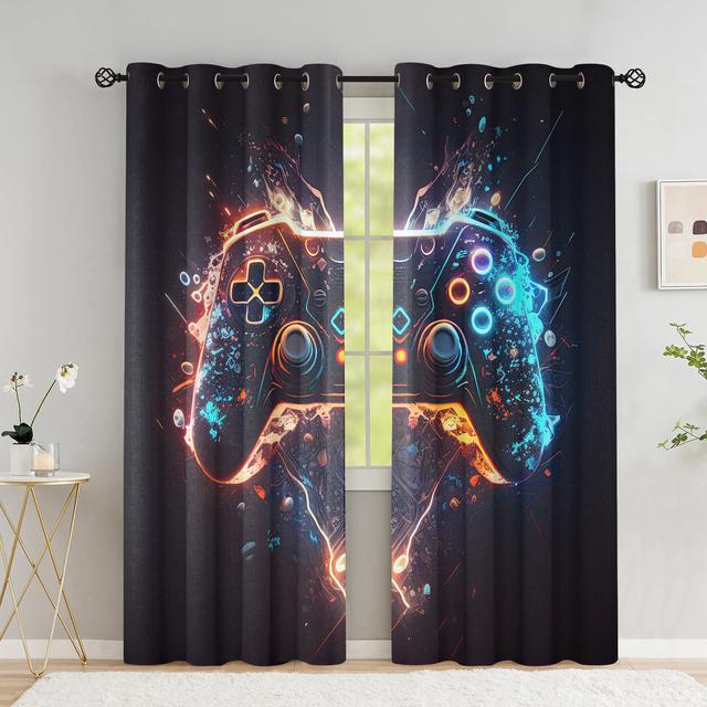 Perdele pentru fereastră pentru jocuri pentru băieți Gamepad pentru adolescenți Perdele opace pentru dormitor Jocuri video Camera de controler Perdele pentru camera de zi