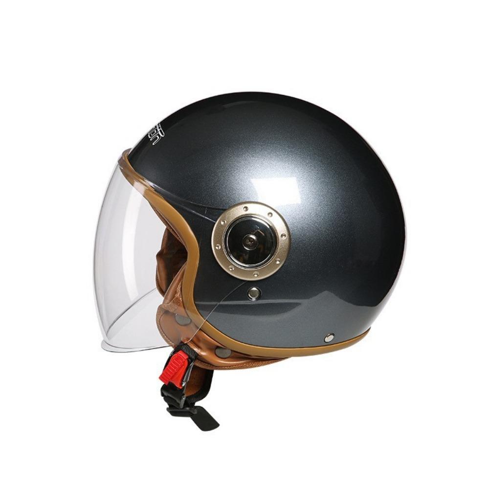 Vintage Helmet Winter Motorcycle Vintage Hard Hat Full Helmet Electric Vehicle Helmet Men and Women