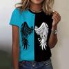Fashion Wings 3D Print T-Shirts Women Summer O-Neck Short Sleeve T Shirt Harajuku Tops Y2k Casual Oversized Tees Female Clothing