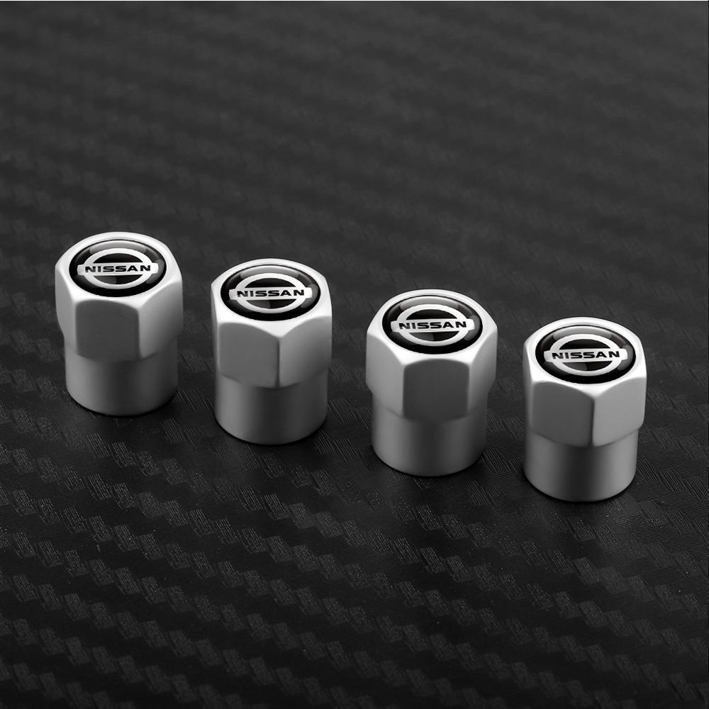 4pcs Car Metal Wheel Tire Valve Caps Stem Case For Nissan X-trail Qashqai Note Juke Sentra Patrol Navara Micra Car Accessories