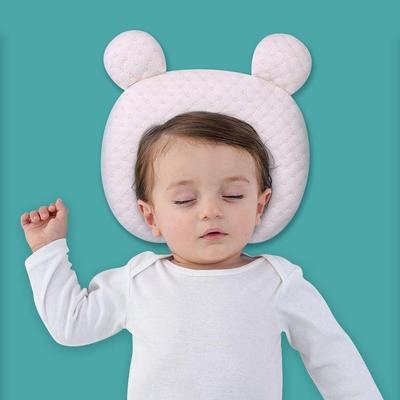 Muitar Soft Baby Nursery Pillows Unisex Newborns Head Shaping Infant Support Sleeping Head Sleep Pillows With Bear Ears (beige)