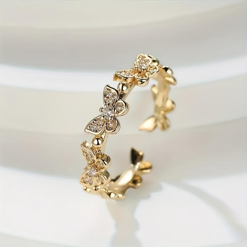 1PC Fashion Personality Butterfly Ladies Ring Opening Adjustable Ring
