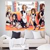 Cute Anime Maid Girls Tapestry Wall Hanging Kawaii Japanese Pink Illustration Fun Aesthetic Wall Art Bedroom Dorm Decor