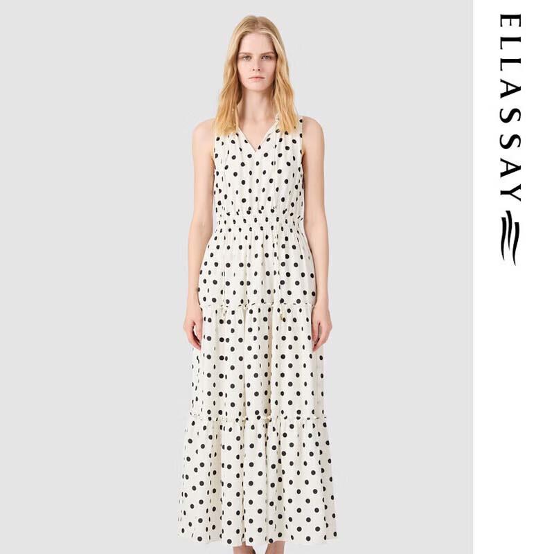 

ELLASSAY French Waist-cinching Sleeveless Long Dress S