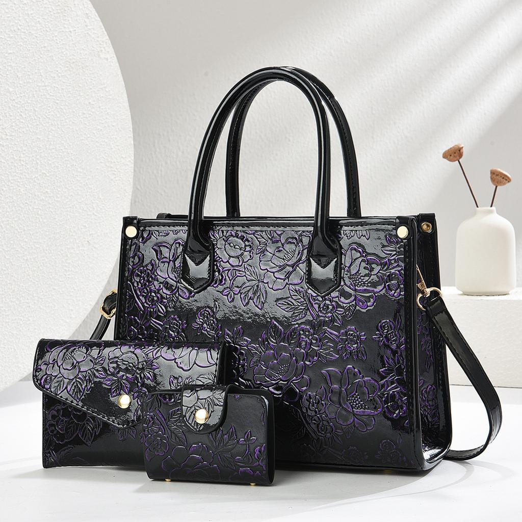 Exquisite Embossed 3Piece Set Women's Bag Shoulder Crossbody Bags for Women Luxury Designer Messenger Bag Purses and Handbags