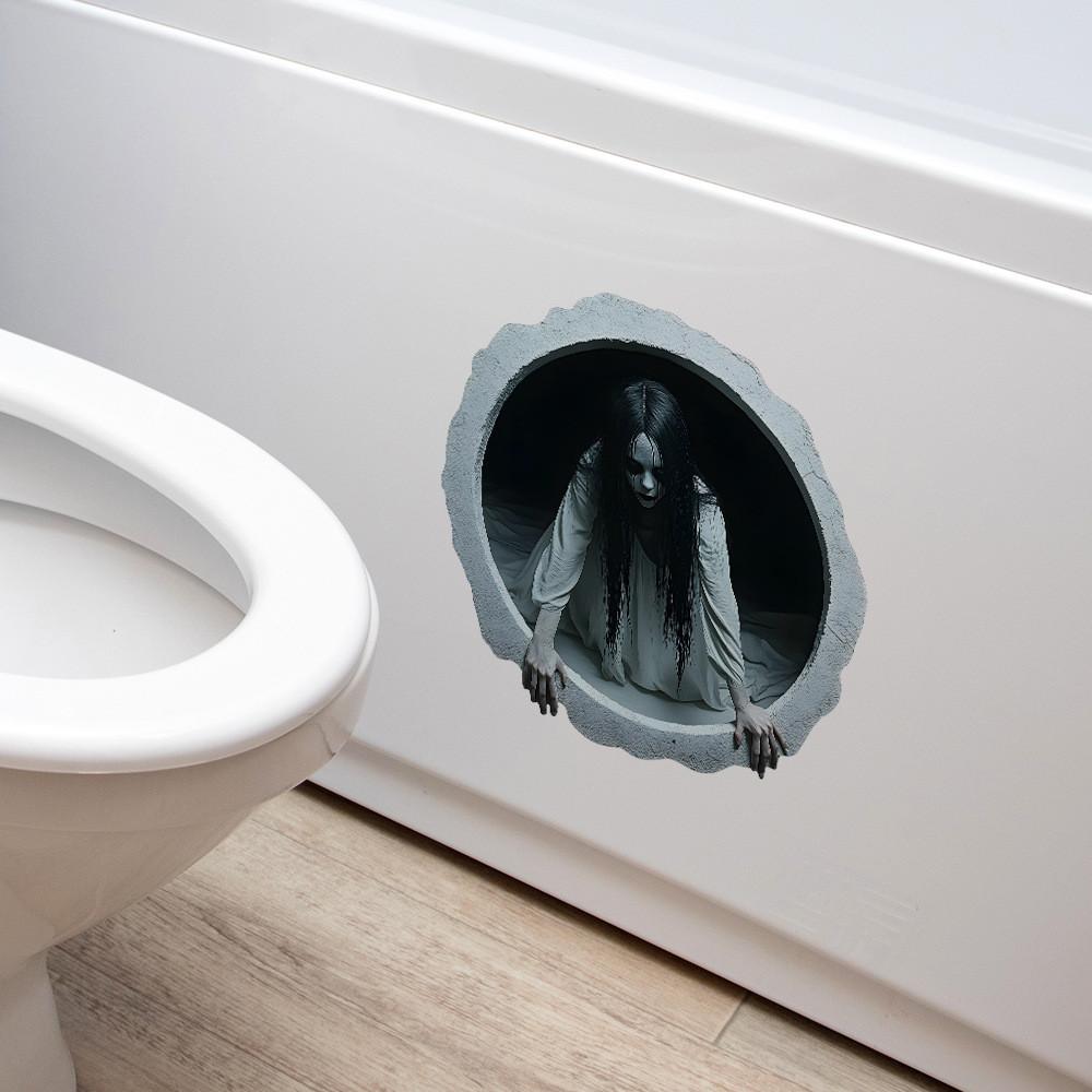 Halloween Wall Decor Pvc Haunted Girl Wall Sticker For Home And Entryway Spaces