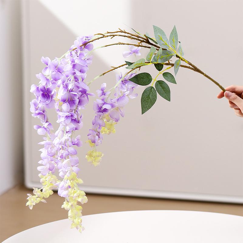 1/2Pcs 108CM Artificial Flowers 5 Fork Fake Flowers Vine Wisteria Garland for Home Room Decor Garden Wall Wedding Decoration
