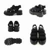Vivian Damen Plateau-Sportsandalen mit Profilsohle und Klettverschluss, Weiß, Größe S (22,0-22,5), V40003SM