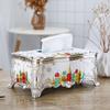 Servietten-Entnahme-Papierbox Plastik Geprägter Palast-Halter Heim-Servietten-Spender Restaurant-Organisator Hotel Schreibtisch Dekorativ