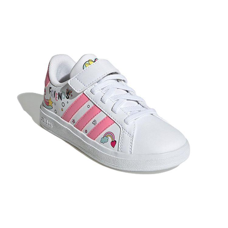 Disney x Adidas Grand Court J Minnie Mouse Kids Sneakers White Cloud-White Bliss-Pink GY6629