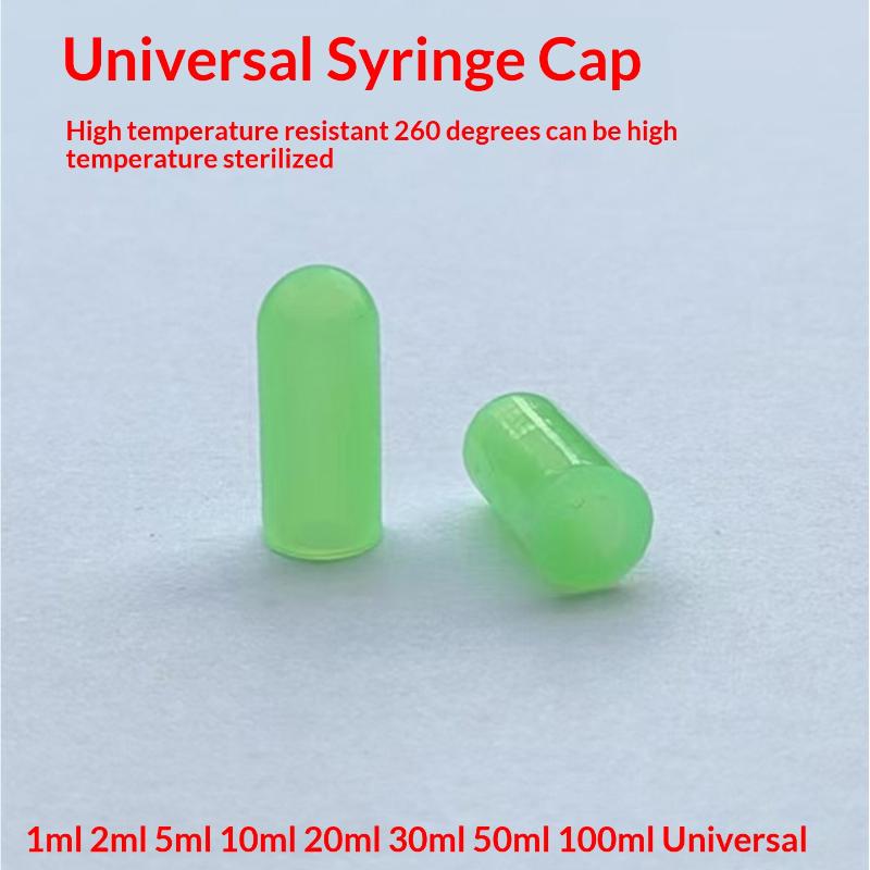 20Pcs Food Grade Silicone Rubber Needle Cover Syringe Sealing Test Tube End Cap Syringe Needle Seal Caps