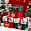 Caja de Regalo de Navidad Reno Árbol de Navidad Caja de Fieltro con Cinta Multifuncional Felpa Caja para Golosinas para Pequeños Regalos Snacks Christma