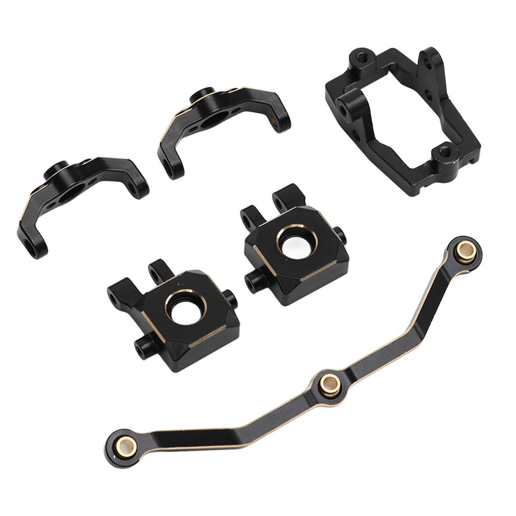 RC Steering Cup Kit Black Gold Brass Durable RC Steering Knuckle for Traxxas 118 TRX4M