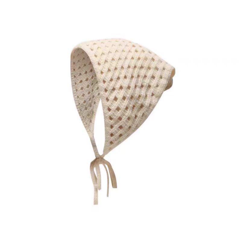 

Чжао Чжаои Вязаный треугольный платок в стиле кроше - Универсальная, модная ретро пасторальная повязка на голову для женщин и девушек