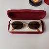 New Women Metal Small Frame Oval Sunglasses Fashion Women Brand Designer Eyeglasses UV Protection Eyewear UV400 Gafas De Sol