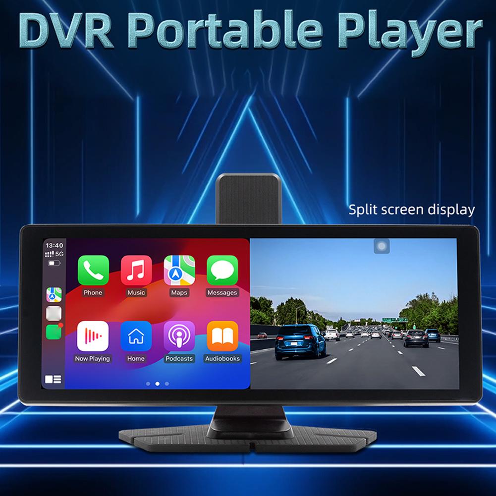 10.26 Inch Wireless CarPlay Monitor IPS Screen Android Auto Touch Screen WIFI FM BT 5.0 Rearview Dash Cam Multimedia Player AUX