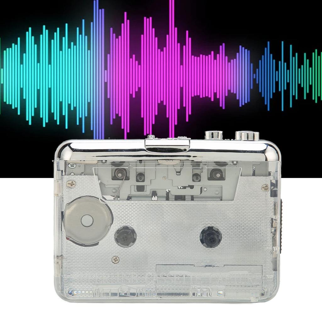 Portable Cassette Retro Tape Stereo Sound FM Radio Cassette Player with Headphone Jack and 2 AA or USB Power Supplies Player, Auto-Reverse Player,
