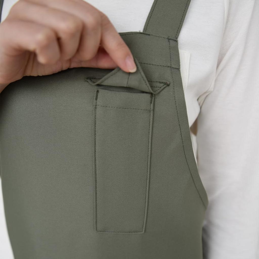 Seven Uniform CT2354 Chest Apron, H-Shaped, Anti-Static, for Restaurants, Brown, Size M