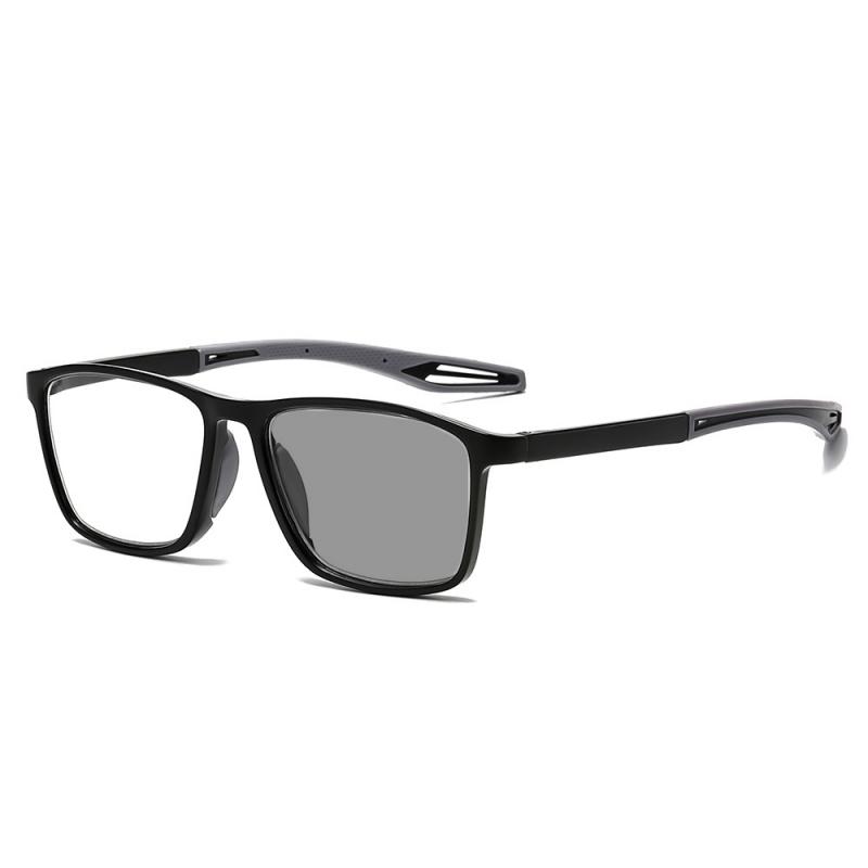 Men TR Ultralight Photochromic Reading Glasses Unisex Women HD Presbyopia Eyewear Vintage Discoloration Sunglasses 0 To +4.0