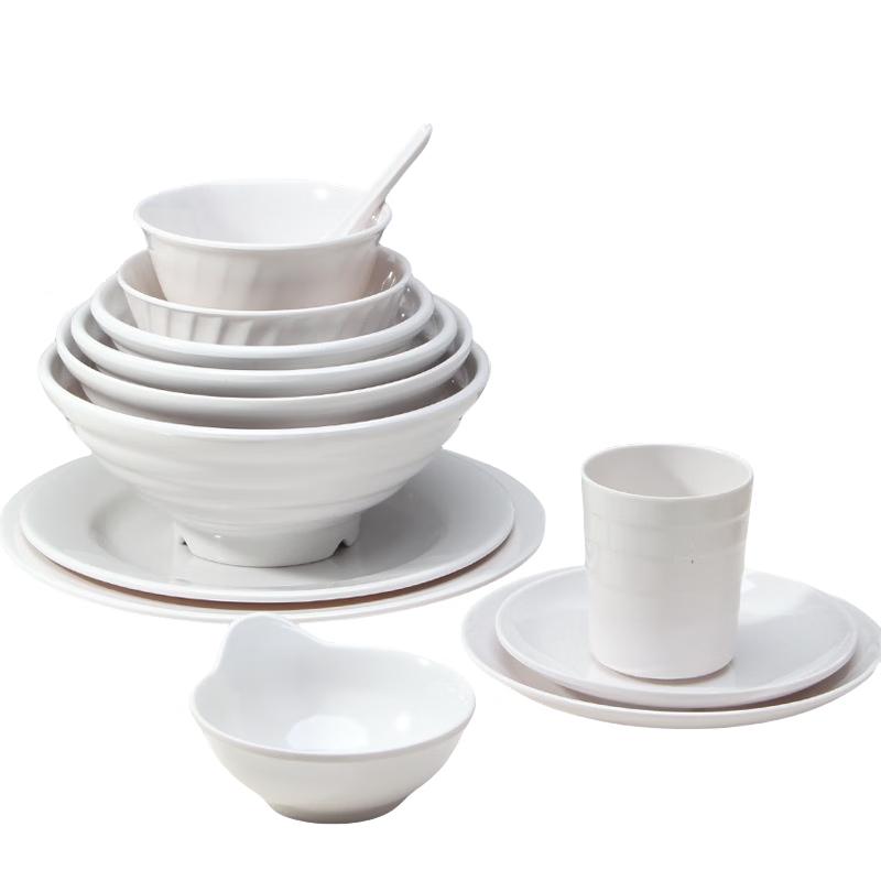 

White A5 Melamine Slanted Soup Bowl