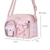 Sanrio Characters Checkered Shoulder Bag with Plush 16 X 22 X Synthetic Leather Toy, 7.5cm, (My Melody)