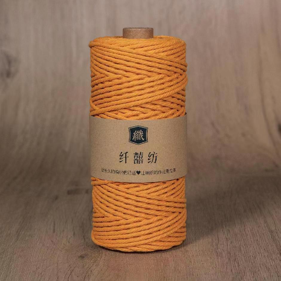 3Mm100M Colored Cotton Rope Thread Handmade Diy Bundled Woven Bag Wound Decorative Thread Tapestry Accessories Material