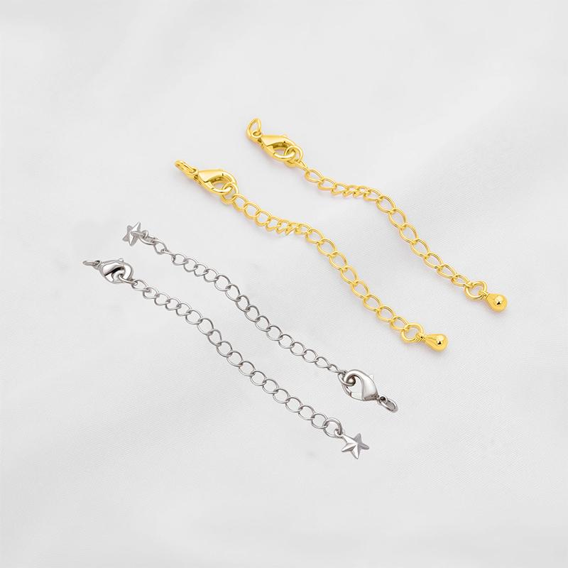 Gold Plated Star Heart Brass Lobster Clasps 75Mm Tail Extender Connector Chains Diy Jewelry Making Accessories