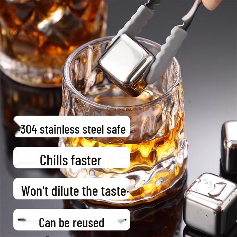 Reusable Stainless Steel Ice Cubes Set