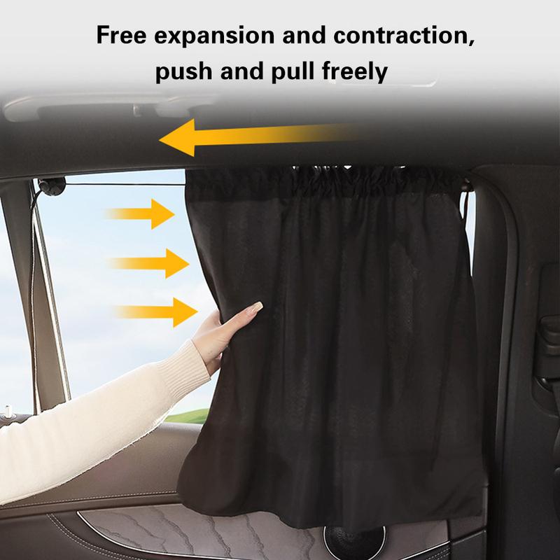 Car Curta, Sun Protection and Heat-ulating Car Window Sunshades, Summer Suction Cup Type Car Sunshades