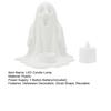 Halloween Spøkelse LED Stearinlys Lampe Batteridrevet Skummel Hvit Spøkelse Elektronisk Stearinlys Lys Festival Fest Dekorlampe