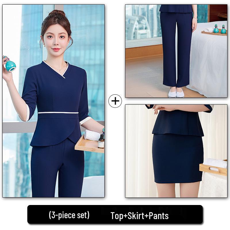 Women's High-End Beauty & Spa Technician Workwear Set for Foot Massage and Sauna