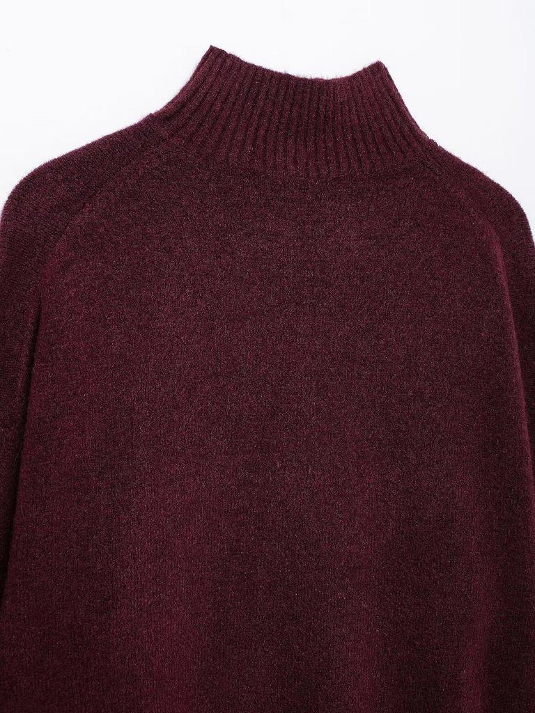Autumn Women's European & American High Neck Long Sleeve Knitwear