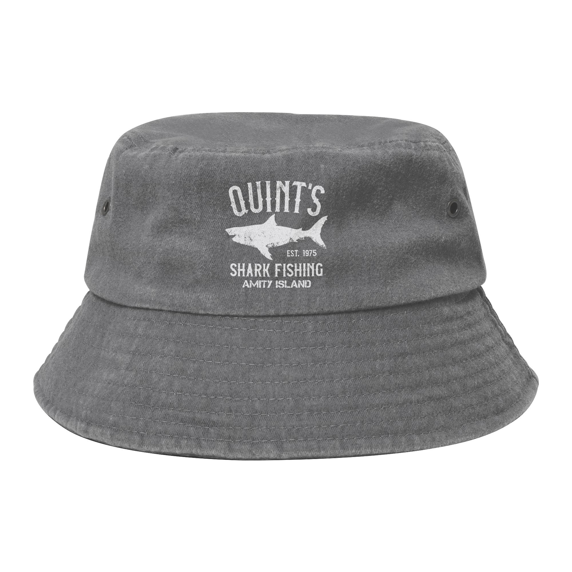 Unisex Bucket Hat Quints Shark Fishing Travel Headwear Packable Outdoor Sport Fishing Cap Amity Island Jaws Panamka One Size