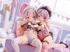 Rina Saya Otona No Moeoh Adult Illustration PVC ABS Painted Finished Product & "Dengeki Vol.4 Gallery" 1/6 &