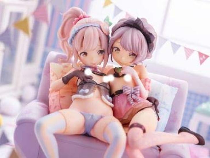 Rina Saya Otona No Moeoh Adult Illustration PVC ABS Painted Finished Product & "Dengeki Vol.4 Gallery" 1/6 &