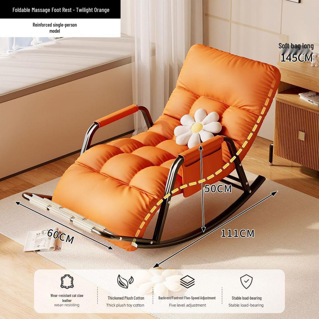 Adult Rocking Lounge Chair for Balcony & Home – Single Lazy Sofa Chair