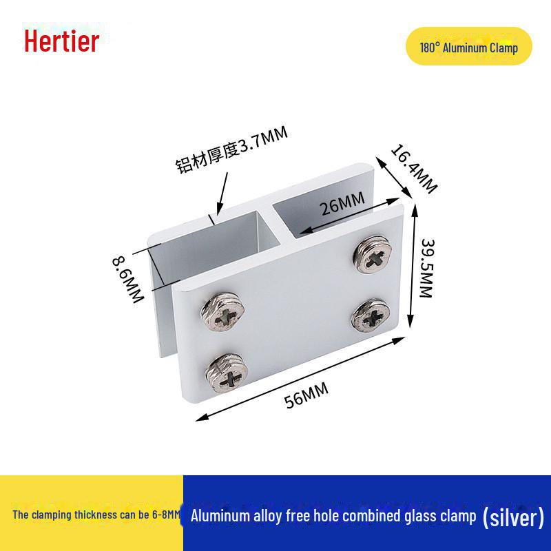 Aluminiowy uchwyt do stojaka na szkło do drewna i płytek