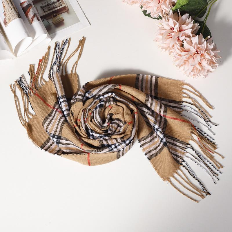 Fashion British Plaid Cashmere Scarf Children'S Autumn And Winter Men'S Couple Warm Shawl Scarf
